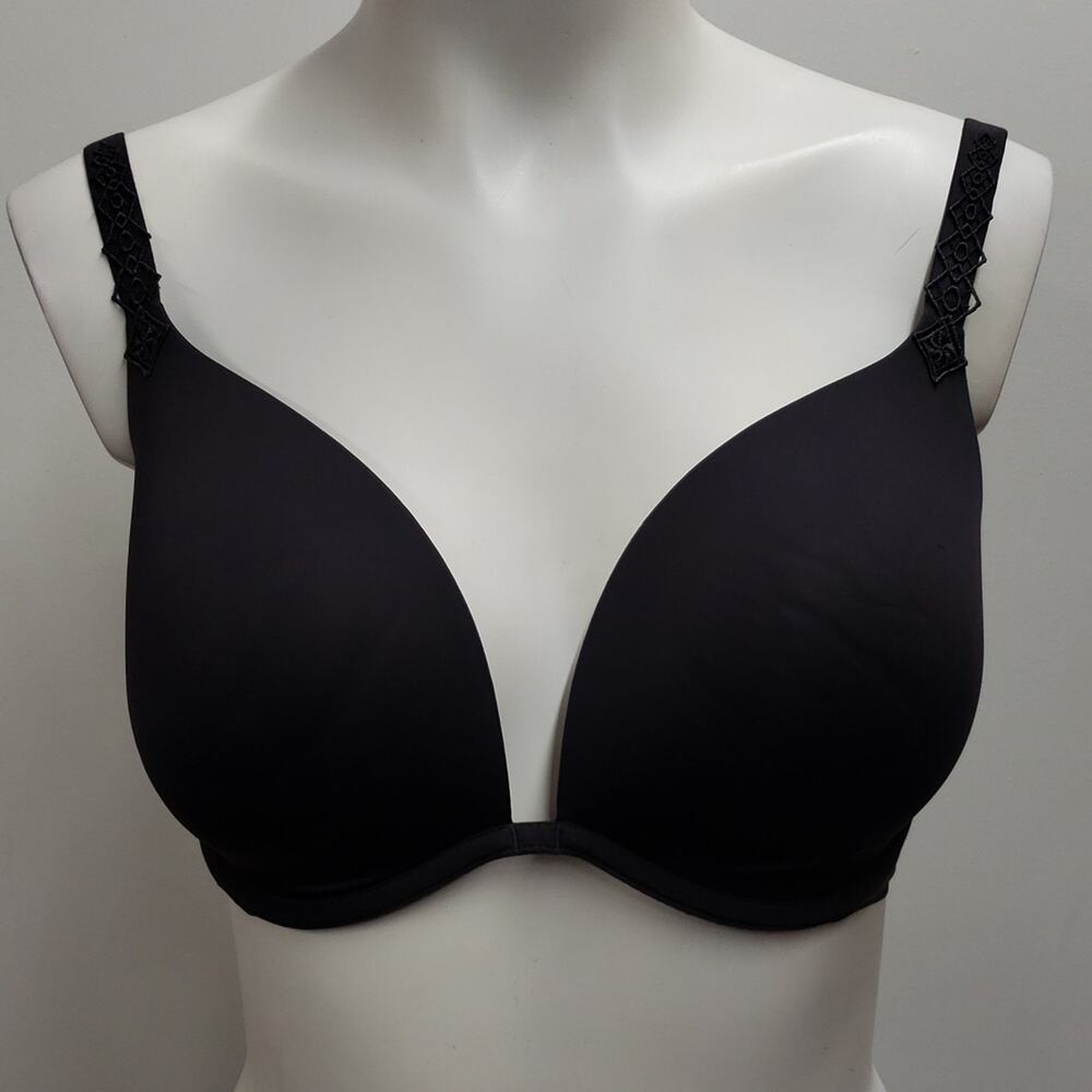 Simone Pérèle Muse Triangle Plunge Push-Up Bra, Model 12C347 Women's 32E Black